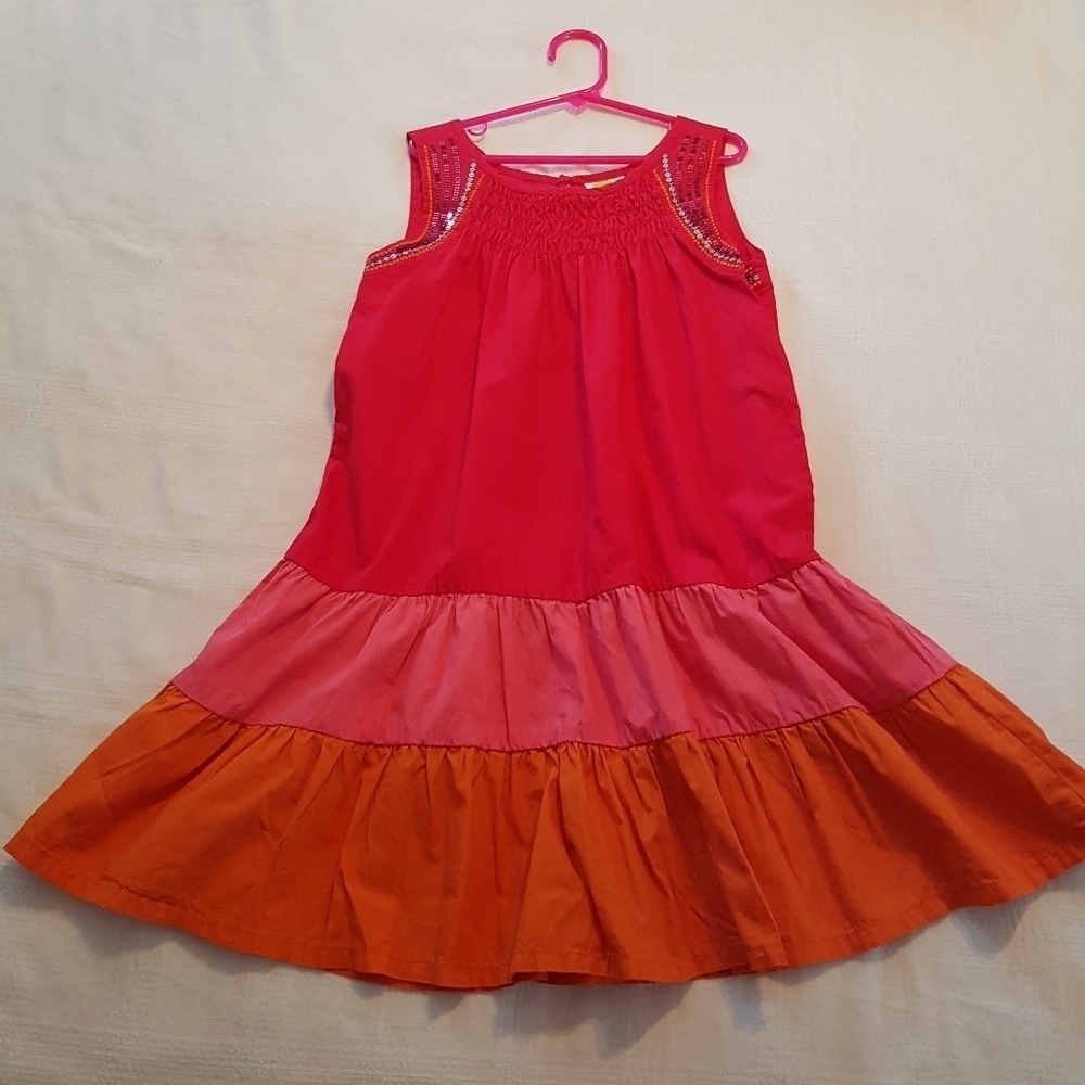 Crazy 8 dress size 10/12 color block sleeveless design with sequin accents
